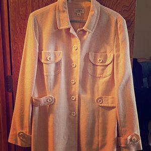 Ann Taylor Loft long vintage lined jacket
